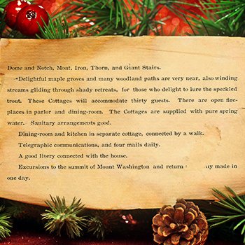 Letter from 1911 Regarding Our Jackson NH Inn