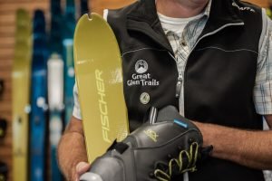 A group of friends enjoying a day out at the Great Glen Trails Outdoor Center.